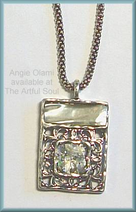 Angie Olami Roman Glass Pearl Necklace