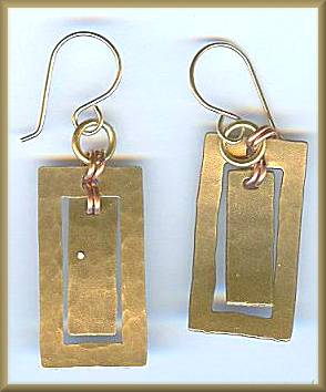 Brinton Mixed Rectangles Earrings