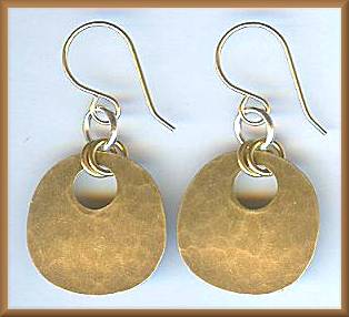 Brinton Brass Disk Earrings