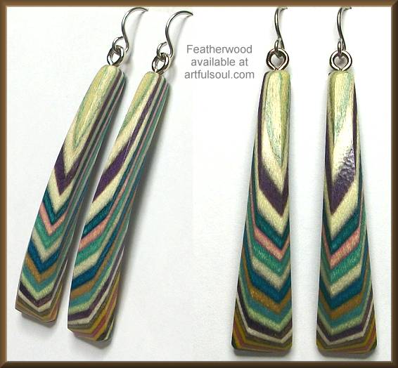 Featherwood Long Taper Earrings