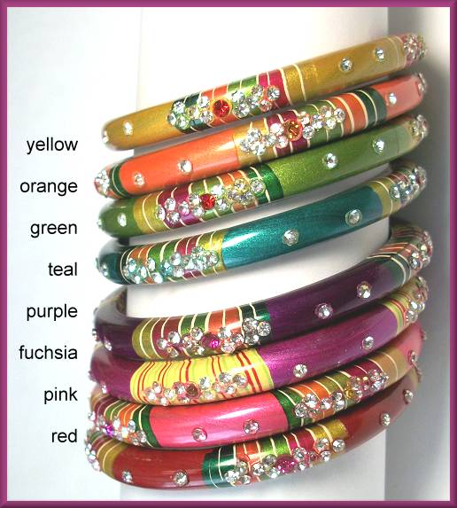 Kashmir Stackable Bangles, Medium