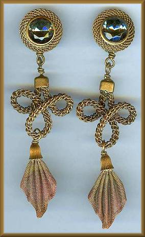 Sarah Cavender Antique Brass/Orange CLIP Earrings