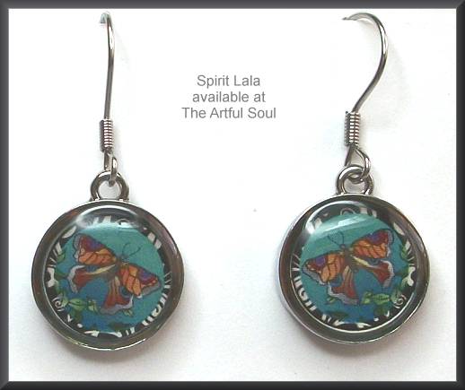 Spirit Lala Tropical Butterfly Circle Earrings