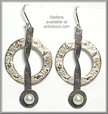 Stefans Textured Circle Earrings